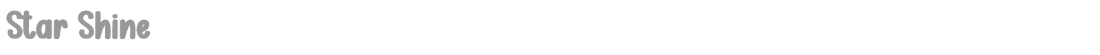 Star Shine font preview